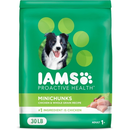 IAMS Proactive Health Minichunks Adult Dry Dog Food with Real Chicken, 30 lb. Bag