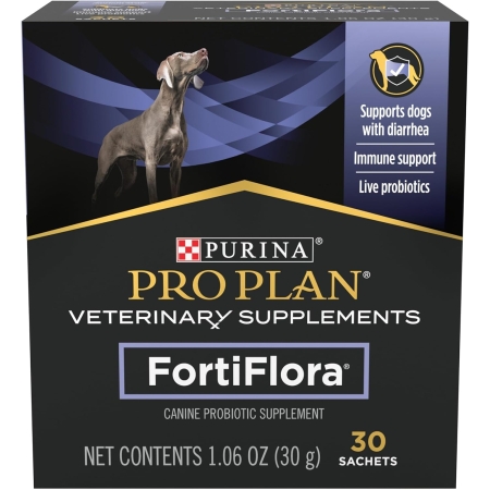 Purina Pro Plan Veterinary Supplements FortiFlora Dog Probiotic Supplement, Canine Nutritional Supplement - 30 ct. Box